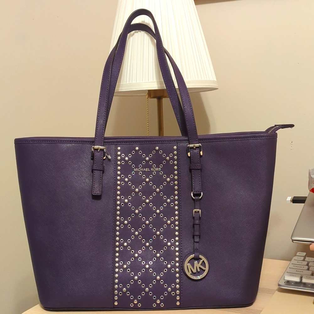 NWT Michael Kors Purple Jet Set Tote Bag